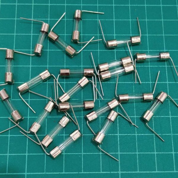 ฟิวส์ 2 ขา บัดกรี หางหนู  หลอดแก้ว 5x20mm 250V F0.5A ถึง F20A #PG5x20F (1 ตัว) - Image 4