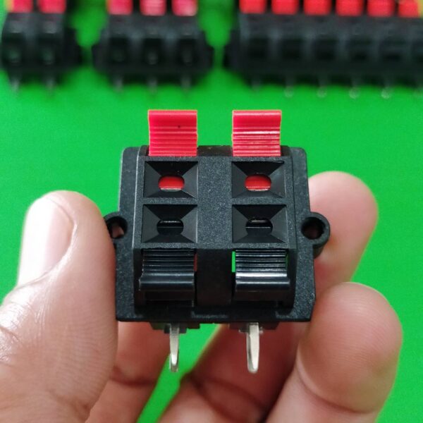 แท็บลำโพง ขั้วต่อลําโพง เครื่องเสียง ลําโพง Speaker Terminal Box Push in Jack Spring Load #STB-SL02 (1 ตัว) - Image 2