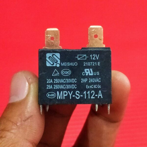 รีเลย์ แอร์ เครื่องทำน้ำอุ่น Relay MEISHUO Plug In คอยล์ 12VDC 4pin 25A 250VAC **ของแท้** #MPY-S-112-A MEISHUO (1 ตัว) - Image 2