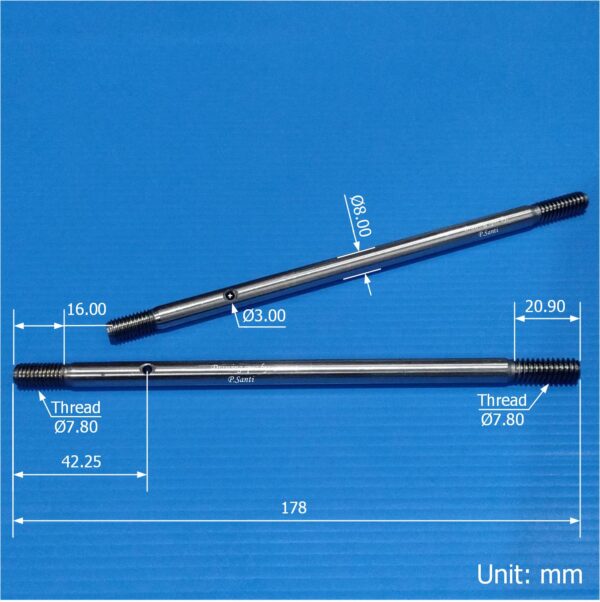 แกนพัดลม พัดลม ทั่วไป 8mm ไม่มีร่อง ยาว 178mm อะไหล่ ชิ้นส่วน พัดลมทั่วไป #แกน 8x178mm ทั่วไป-ไม่มีร่อง (1 ตัว) - Image 4