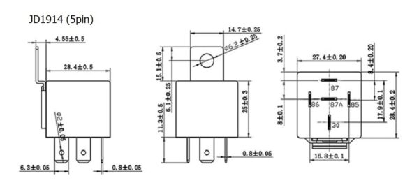 Relay รีเลย์ รถยนต์ กันน้ำ รถยนต์ ยานยนต์ Automobile Automotive Relay 5pin 12V 40A รีเลย์+ซ็อคเก็ต #JD1914-S (1 ชุด) - Image 7