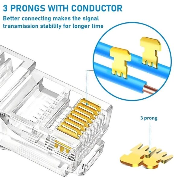 (5 ตัว) RJ45 หัวแลน LAN AMP CAT5 CAT5E 8P8C Ethernet Network Modular Connector Plug #หัวแลน AMP RJ45/CAT5E - Image 10