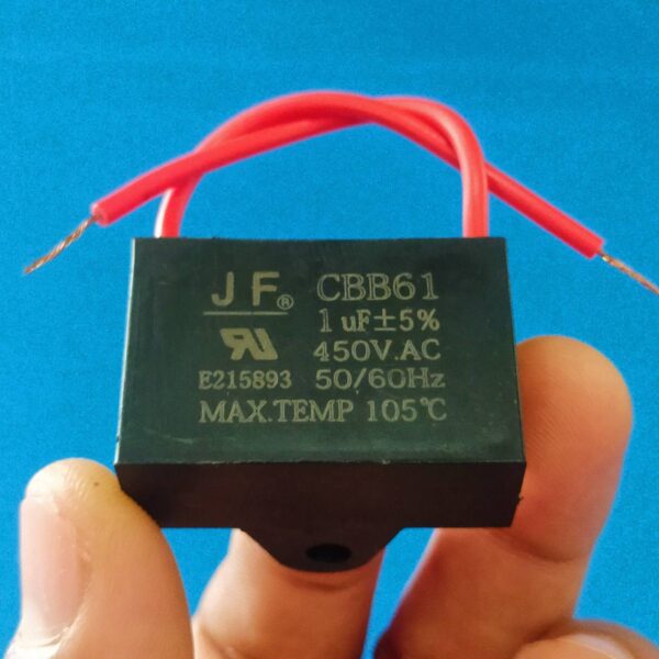 ตัว C พัดลม คาปาซิเตอร์ Capacitor แคปรัน มอเตอร์ แอร์ ปั๊มน้ำ JF CBB61 1uF 1.2uF 5% 450VAC 50/60Hz #CBB61-สายไฟ (1 ตัว) - Image 3