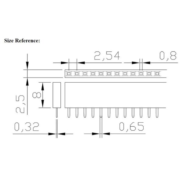 IC Socket ซ็อคเก็ต ฐาน ไอซี DIP IC Holder Pitch 2.54mm 6pin 8pin 14pin 16pin 18pin 20pin 24pin 28pin 32pin 40pin (1 ตัว) - Image 3