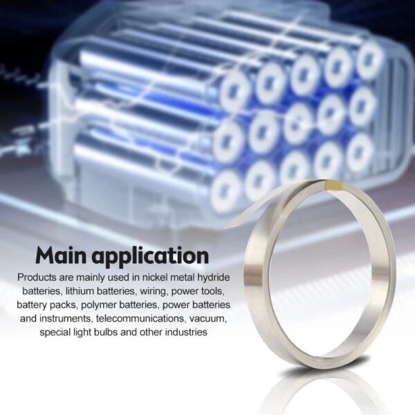 เทปนิกเกิล แผ่นนิกเกิล นิกเกิล เชื่อมแบต แบตเตอรี่ ถ่าน 18650 Lithium Battery Connector #Nickel Sheets (1 เมตร) - Image 4