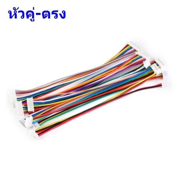 JST Plug สายแบต สายปลั๊ก สาย ตัวเมีย หัวเดี่ยว หัวคู่ SH1.0 Female Connector 2P-12P #แบบ M 15cm (1 เส้น) - Image 3